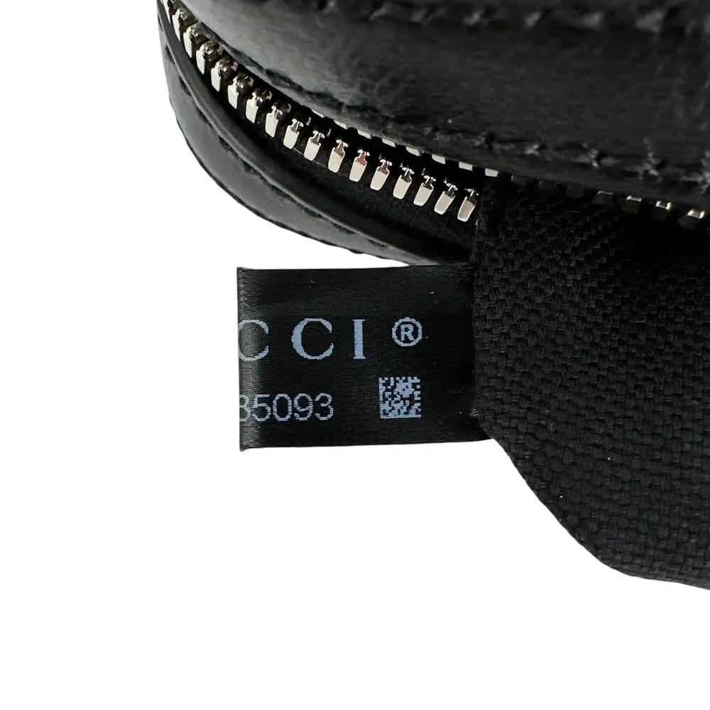 GUCCI GG Supreme Monogram Interlocking G Wrist & Shoulder Bag in Black